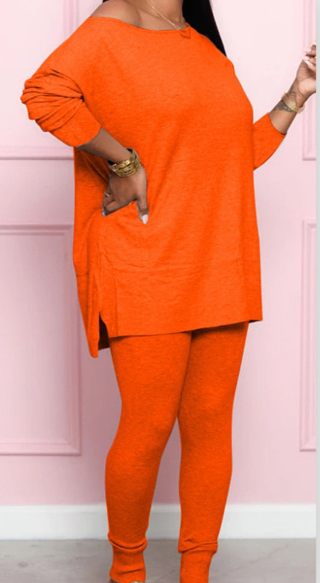 2 Pc Tangerine Legging Set – J Mitchell's Boutique